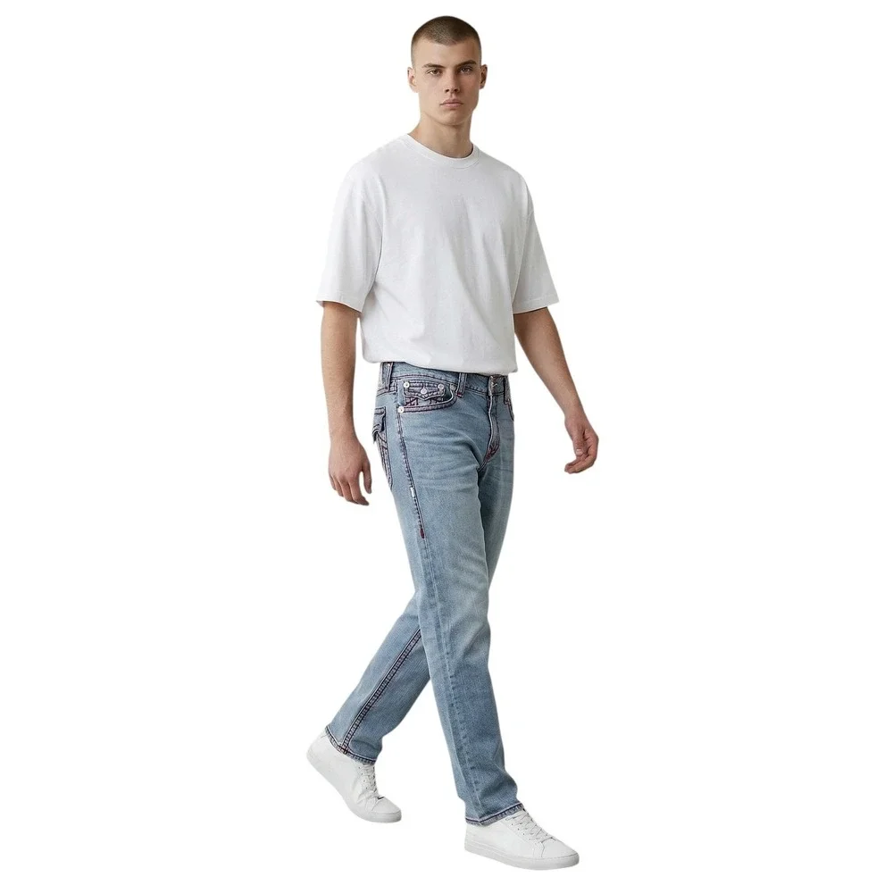 True Religion Rocco‎ Jeans Mens 44 Blue Tycoon Medium Wash Flap Super T 106275